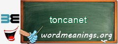 WordMeaning blackboard for toncanet